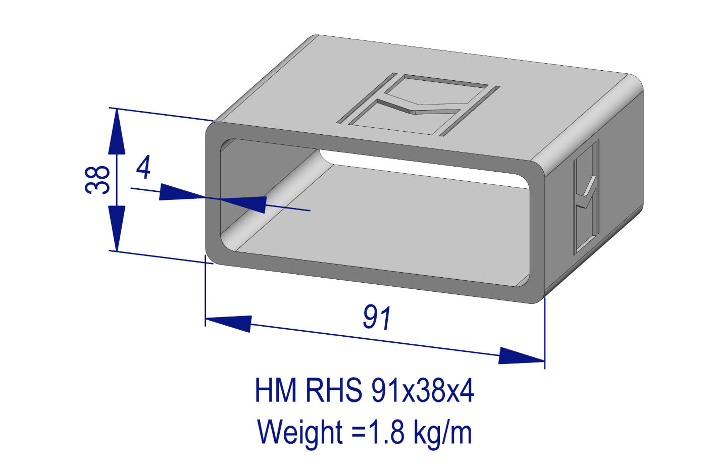 HM RHS 91x38x4